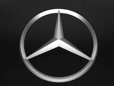 MERCEDES LOGO Low-poly 3D model