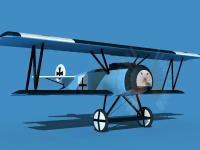 Fokker D-VI V08 3D model