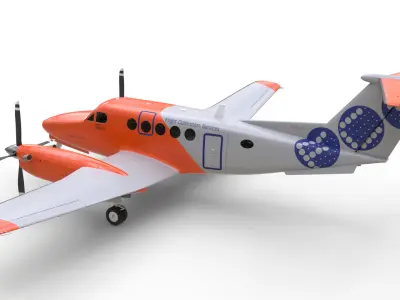 Beechcraft King Air B200  3D model