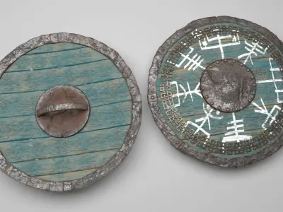 Viking shield - Maya Arnold shader 3D model