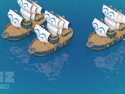 Marine Warship - One Piece 3D model