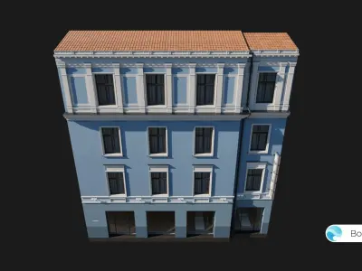 Old Riga Building 3D model Low-poly 3D model Low-poly 3D model