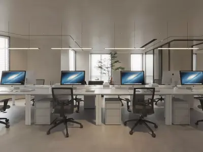  Office interior scene 39 3D model