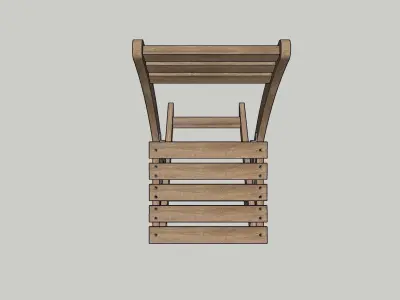 Chair outdoor foldable IKEA ASKHOLMEN 3D model
