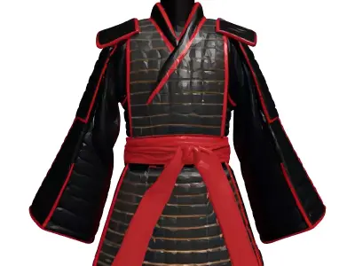 Traditional Samurai Armor Suit 3D model
