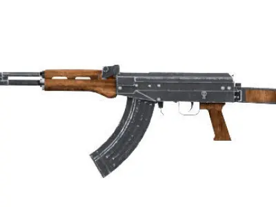 Low Poly Assault Rifle  BD-08 Ready to Use for  Game Low-poly 3D model