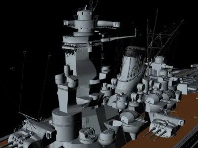 Battleship Yamato Japan 3D model