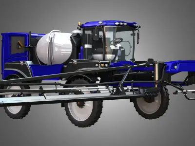 Self-propelled Front Boom Sprayer 3D model