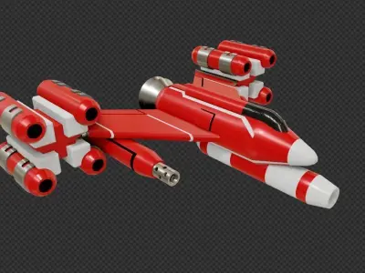 Attack Spacecraft - Nave Low-poly 3D model