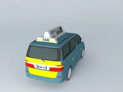 Toyota Alphard LHD Taxicab Free 3D model