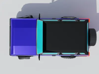 Low Poly Off-Road SUV Vehicle 3D model