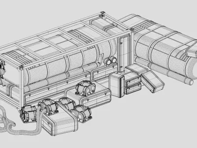 Sci-Fi Crates 3D model