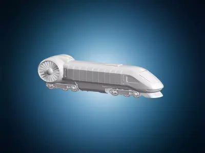 Sci Fi Futuristic Locomotive 3D Print Model 3D print model