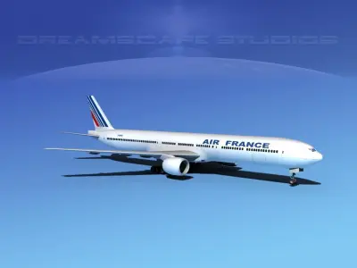 Boeing 777-300 Air France 3D model