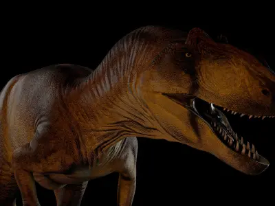 Allosaurus fragilis 2024 Version Low-poly 3D model