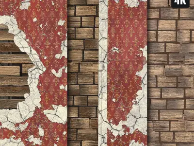 PBR Ruined Wall Part 2 Texture