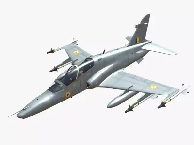 BAE HAWK 132 Indian Air Force Low-poly 3D model