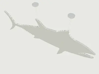 Fish Restaurant Sign 02 Low-poly 3D model