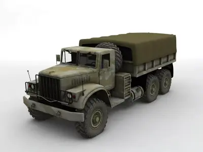 Military Offroad Truck Kraz 255b 3D model