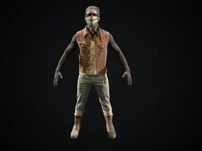 Skull armor 7 Low-poly 3D model