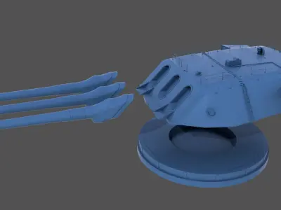 Yamato type94 46cm turrets - Commercial license -1-100 scale 3D print model
