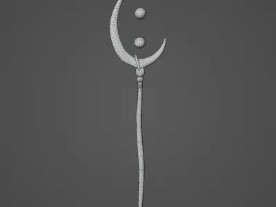 Dream Staff Game Ready Free low-poly 3D model
