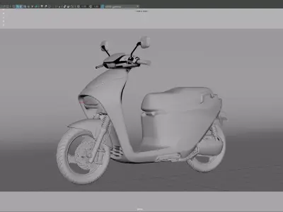 Electric vehicle Scooter Ebike moto ride motorcycle 3D model