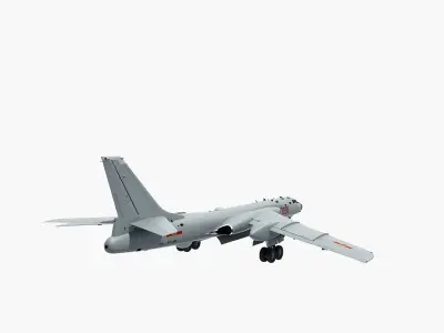 H-6K China Strategic Bomber 3D model
