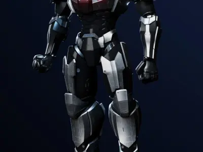 Robot Character low-poly asset 3D model