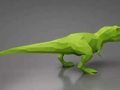 T-Rex 6 lowpoly 3D Print Low-poly 3D model