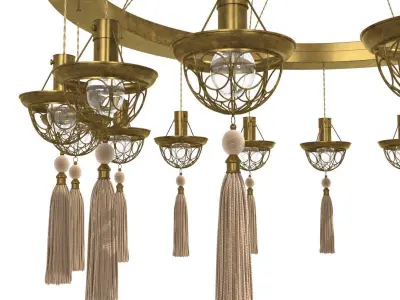 Lutyens Concentric Hoop Chandelier incollect 3D model