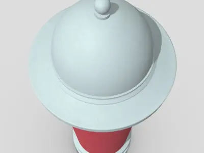 Advertising Column Low-poly 3D model