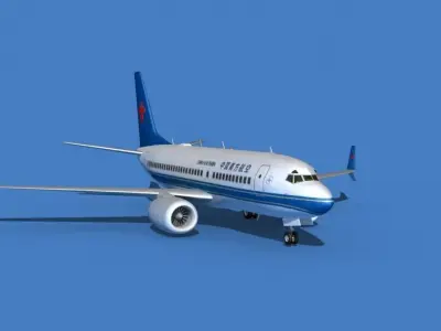 Boeing 737 MAX 7 China Southern 3D model