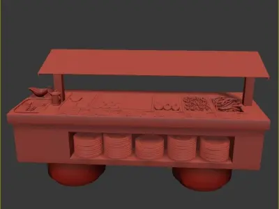 Buffet food stand 3D model