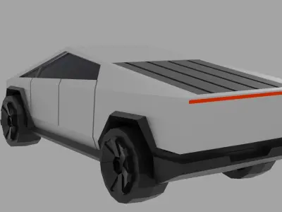 Tesla CyberTrack Low-poly 3D model