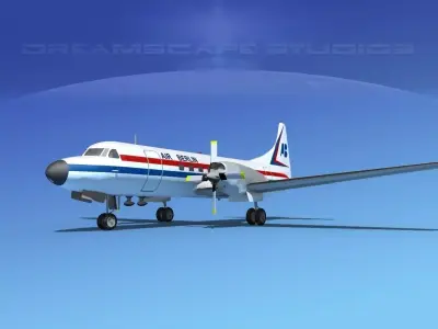 Convair CV-580 Air Berlin 3D model