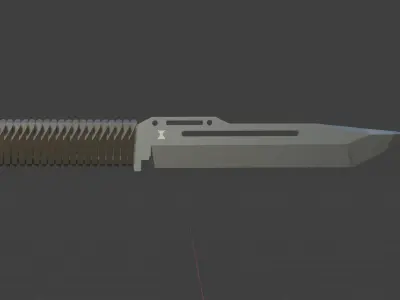 Paracord knife from the game cs go Low-poly 3D model