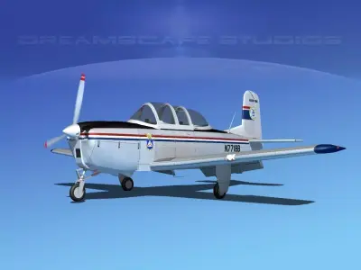 Beechcraft T-34 Mentor V29 CAP Minn 3D model