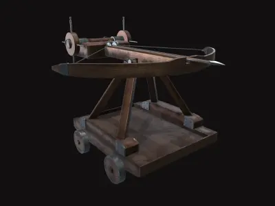Medieval Ballista New Low-poly 3D model