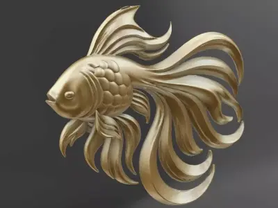 Golden Fish 3D Model Free 3D print model