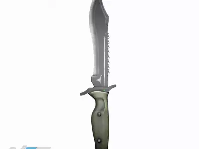 Bowie Knife CS GO Knife Low-poly 3D model