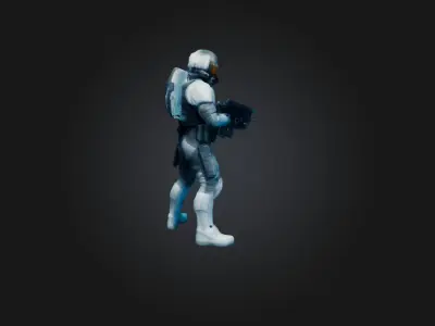 scifi soldier Low-poly 3D model purchase