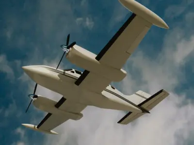 Cessna 421 Golden eagle propeller aircraft 3D model