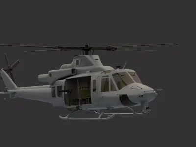 Bell Super Huey Venom Helicopter  3D model