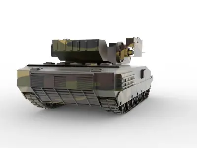 the big tank Low-poly 3D model
