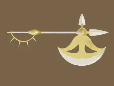 Escanor battle axe Rhitta Free low-poly 3D model