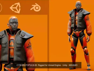 CYBORGTOPIA  HUMANOIDS COLLECTION 03 3D Model Pack