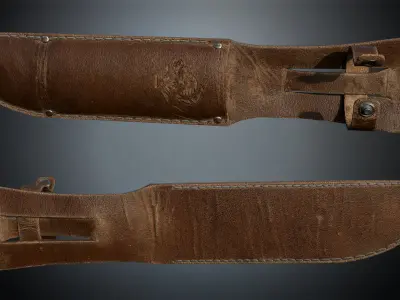 Knife Kabar Low-poly 3D model