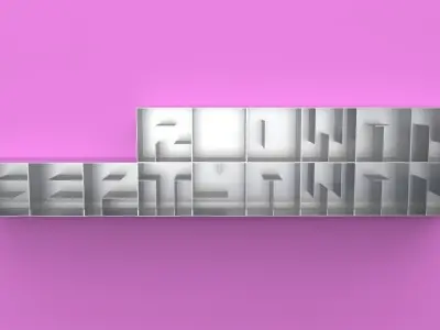 Alphabet Bookshelves Free 3D model