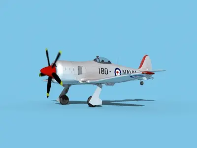 Hawker Sea Fury V13 RAN NDT 3D model